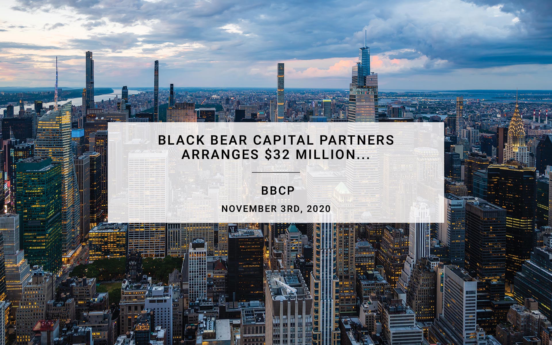 Black Bear Capital Partners arranges $32 million bridge financing | BBCP